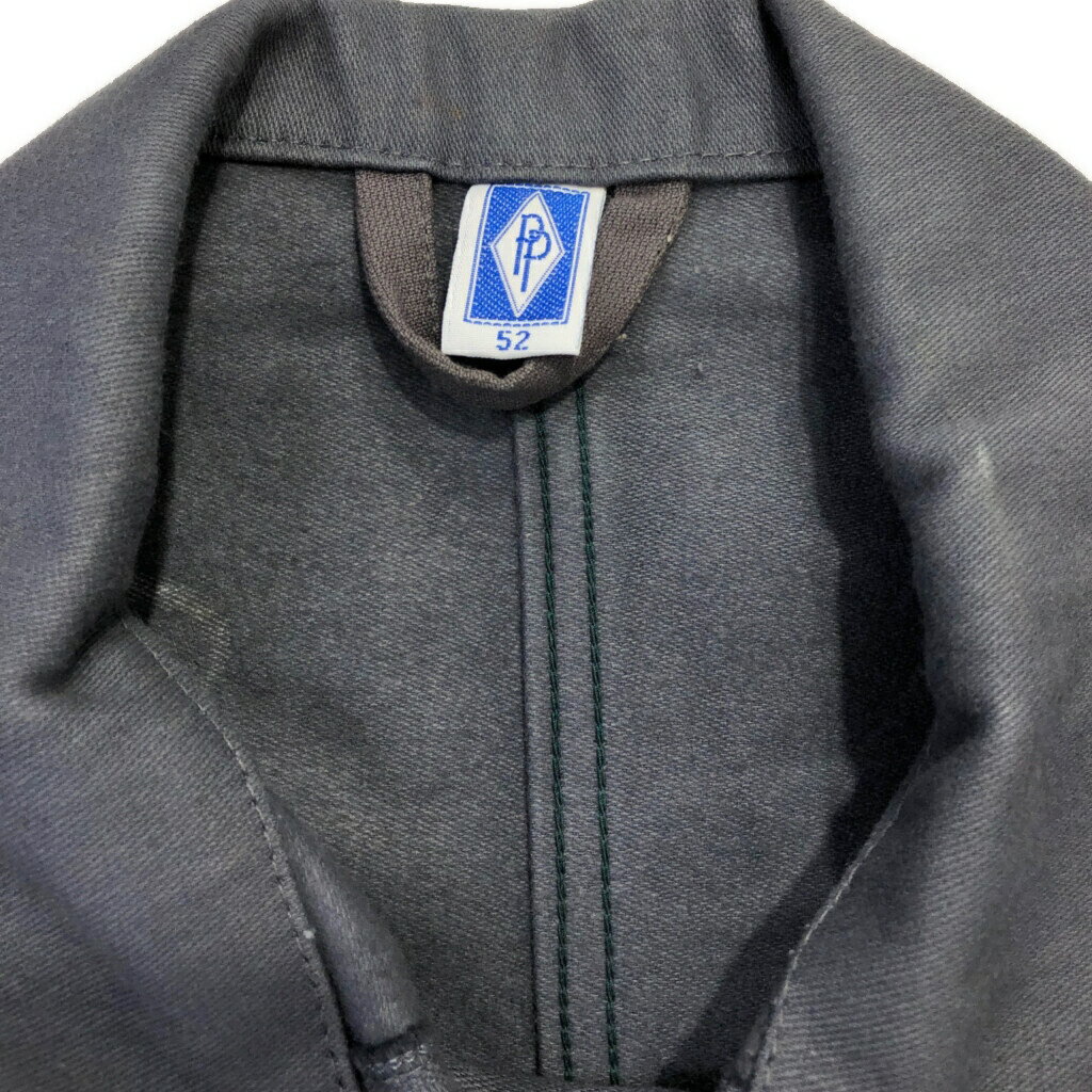 80年代 フランス製フレンチワーク モールスキン ワークジャケット グレー(メンズ M相当)中古 古着 U5398