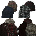古着卸 まとめ売り ヘビーネル 長袖シャツ 10枚セット (メンズ L /XL /2XL ) オンブレ デットストック ダブルフラップ 中古 古着 NA7301