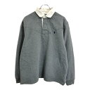 Polo by Ralph Lauren ポロ ラルフローレン ラガーシャツ ポロシャツ グレー(メンズ L)中古 古着 U5491