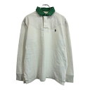 Polo by Ralph Lauren ポロ ラルフローレン ラガーシャツ ポロシャツ ホワイト(メンズ L)中古 古着 U5493