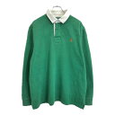Polo by Ralph Lauren ポロ ラルフローレン ラガーシャツ ポロシャツ グリーン(メンズ XL)中古 古着 U5499