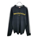90年代 NIKE ナイキ MIZZOU 長袖サーマルTシャツ スポーツ ブラック(メンズ M)中古 古着 U5586