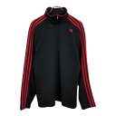 adidas アディダス ハーフジップ トラックジャケット スポーツ ブラック(メンズ M)中古 古着 U5612