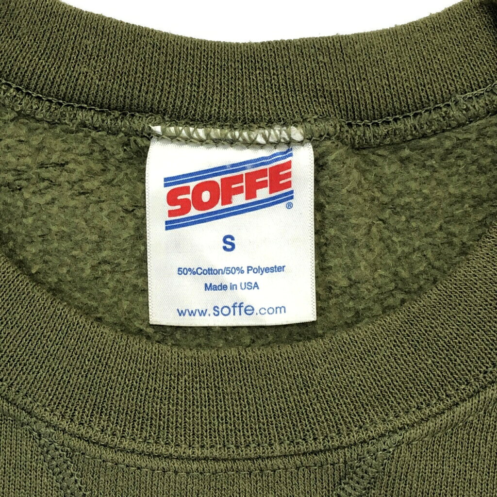 USA製 SOFFE ソフィー USMC スウェット ミリタリー オリーブ(メンズ S)中古 古着 U5654