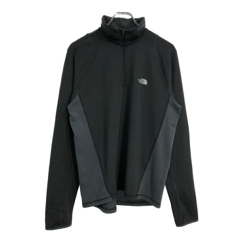 THE NORTH FACE ノースフェイス ハーフジップ プルオーバージャケット アウトドア ブラック(メンズ M)中古 古着 U5656