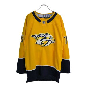 adidas アディダス NHL ナッシュビル・プレデターズ ユニフォーム プロチーム アメフト イエロー(メンズ 50)中古 古着 U5699