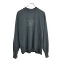 90年代 USA製 NIKE ナイキ ロゴ 長袖Tシャツ スポーツ ブラック(メンズ L)中古 古着 U5858