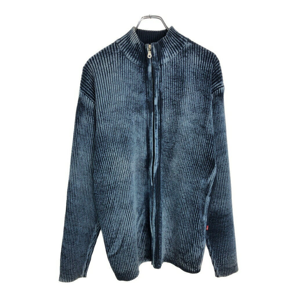 REIS ドライバーズニットセーター ブルー(メンズ M相当)中古 古着 U5870