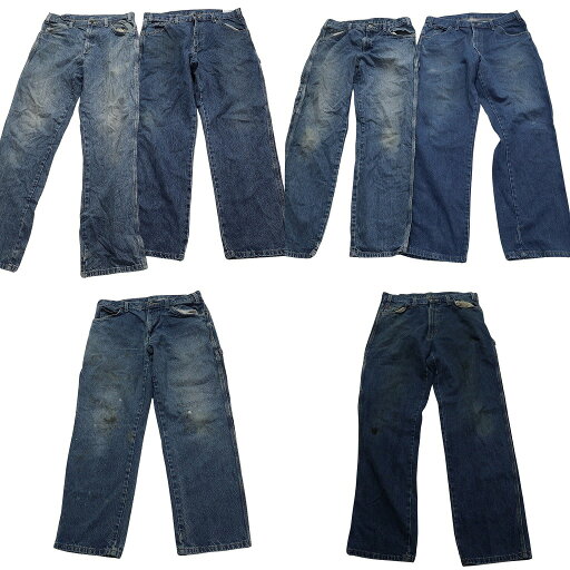古着卸 まとめ売り ディッキーズ Dickies ペインターデニム パンツ 7枚セット (メンズ 32 /33 /34 ) インディゴブルー 中古 古着 NA8660 古着卸 まとめ売り ディッキーズ Dickies ペインターデニム パンツ 7枚セット (メンズ 32 /33 /34 ) インディゴブルー 中古 古着 NA8660