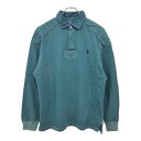 Polo by Ralph Lauren ポロ ラルフローレン ラガーシャツ 後染め エメラルドグリーン(メンズ M)中古 古着 U6026