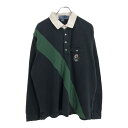 Polo by Ralph Lauren ポロ ラルフローレン ラガーシャツ ブラック(メンズ XXL)中古 古着 U6036
