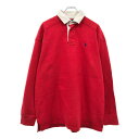 Polo by Ralph Lauren ポロ ラルフローレン ラガーシャツ レッド(メンズ L)中古 古着 U6058