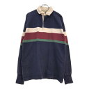 90年代 L.L.Bean エルエルビーン ラガーシャツ ネイビー(メンズ L)中古 古着 U6064