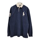 Polo by Ralph Lauren ポロ ラルフローレン ラガーシャツ ネイビー(メンズ M)中古 古着 U6091