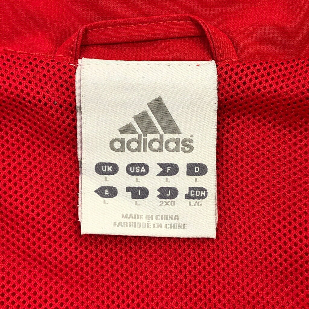 adidas アディダス ウィンドブレーカージャケット スポーツ レッド(メンズ L)中古 古着 U6115