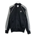 adidas アディダス トラックジャケット スポーツ ブラック(メンズ S相当)中古 古着 U6170