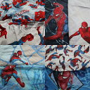 古着卸 まとめ売り 雑貨 ベッドシーツ 布 リメイク 生地 スパイダーマン 8枚セット (ユニセックス ) マーベル アメコミ 中古 古着 NA9305