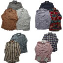古着卸 まとめ売り ブランドMIX 長袖シャツ 10枚セット (メンズ S /M ) ラコステ ラングラー リーバイス ボス 中古 古着 NA9579