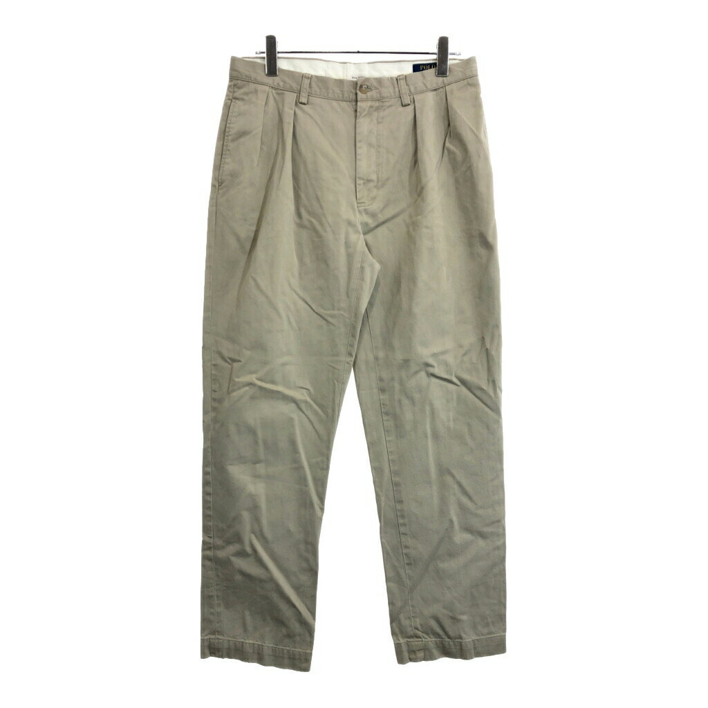 Polo by Ralph Lauren ポロ ラルフローレン 2タック チノパンツ ベージュ(メンズ W33 L32)中古 古着 U6495