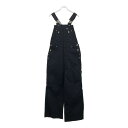 Dickies ディッキーズ カットオフ ダック ビブオーバーオール ワーク ブラック(メンズ W32 L24 相当)中古 古着 U6606