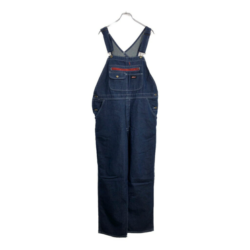Dickies ディッキーズ デニム ビブオーバーオール ブルー(メンズ W40 L32 相当)中古 古着 U6638