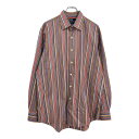 90年代 RALPH LAUREN ラルフローレン CURHAM マルチストライプ 長袖シャツ (メンズ 16 1/2)中古 古着 U6677(4)
