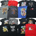 古着卸 まとめ売り キャラクター 半袖Tシャツ 16枚セット (メンズ XL ) ドラゴンボール ミッキー ナルト スポンジボブ 中古 古着 NB0582