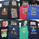 古着卸 まとめ売り キャラクター 半袖Tシャツ 16枚セット (メンズ XL ) マリオ ミッキー ナルト ドラゴンボール 中古 古着 NB0586