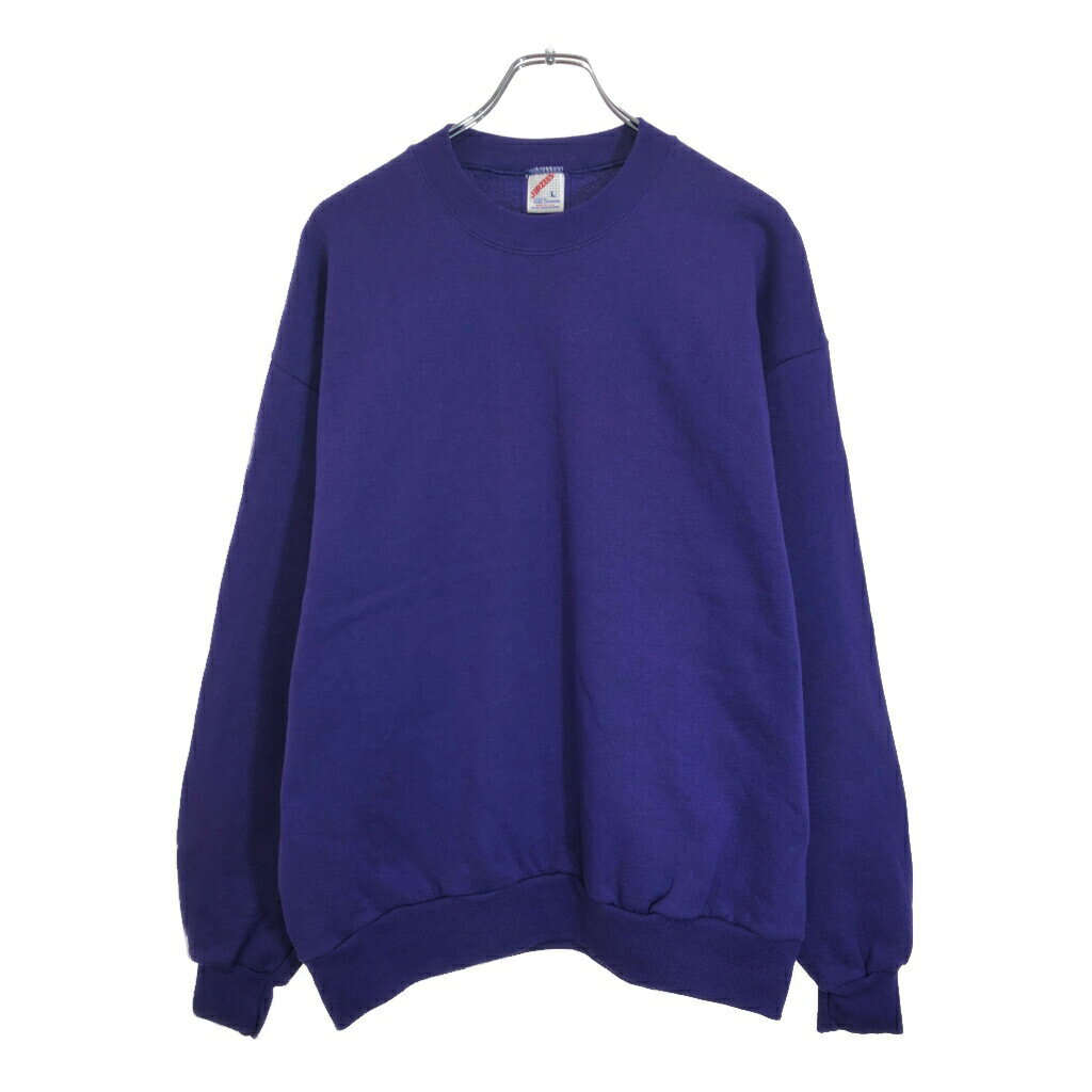 90年代 USA製 JERZEES ジャージーズ スウェット 無地 パープル(メンズ L)中古 古着 U7061