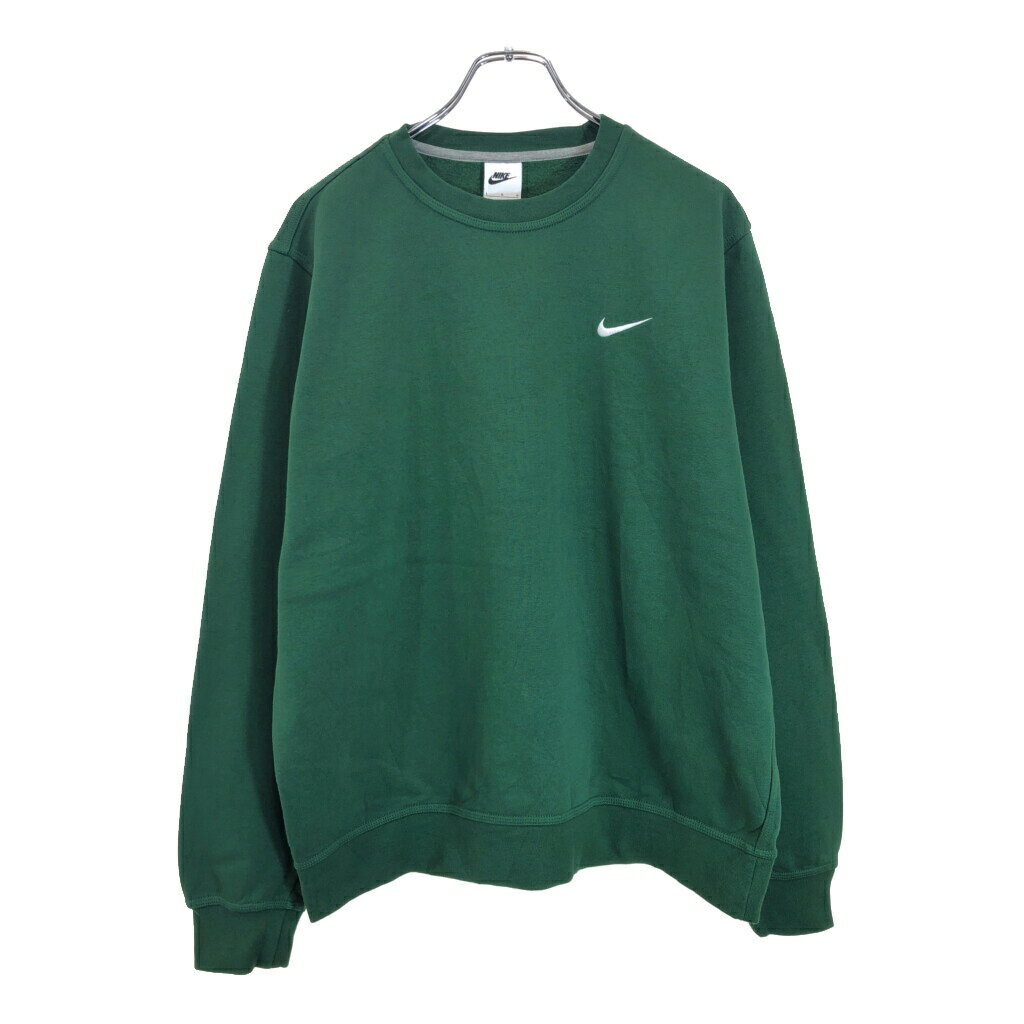NIKE ナイキ ワンポイントロゴ スウェット スポーツ グリーン(メンズ L)中古 古着 U7066