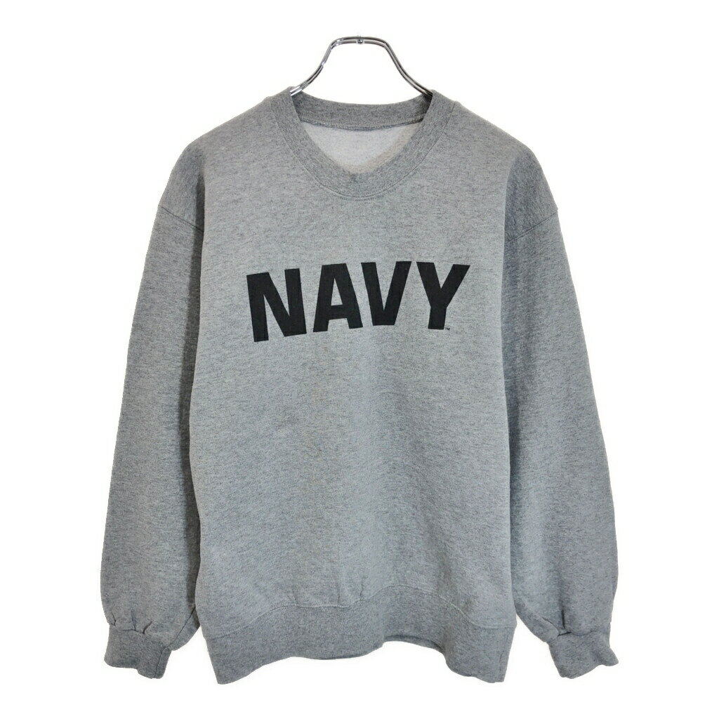 U.S.NAVY スウェット ミリタリー グレー(メンズ M相当)中古 古着 U6853