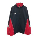 00年代 adidas アディダス トラックジャケット スポーツ ブラック(メンズ L)中古 古着 U7472