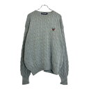 POLO GOLF ポロゴルフ ラルフローレン ケーブルニット セーター グレー(メンズ XL)中古 古着 U7534(4)