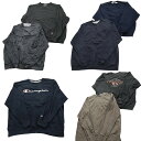 古着卸 まとめ売り チャンピオン Champion スウェット 7枚セット (メンズ 2XL /3XL ) ロゴ アームロゴ チームロゴ 単色 中古 古着 NB1980(4)