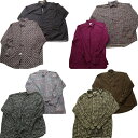 古着卸 まとめ売り 総柄 長袖シャツ 8枚セット (メンズ XL /2XL /3XL ) ペイズリー柄 デザイン 胸ポケット マルチカラー 中古 古着 NB25...