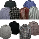 古着卸 まとめ売り ブランドMIX 長袖シャツ 10枚セット (メンズ XL /2XL ) リーバイス カウバンクライン 中古 古着 NB2523