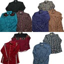 古着卸 まとめ売り ウエスタン 長袖シャツ 10枚セット (メンズ M /L /XL ) ラングラー リーバイス デニム チェック柄 中古 古着 NB2541