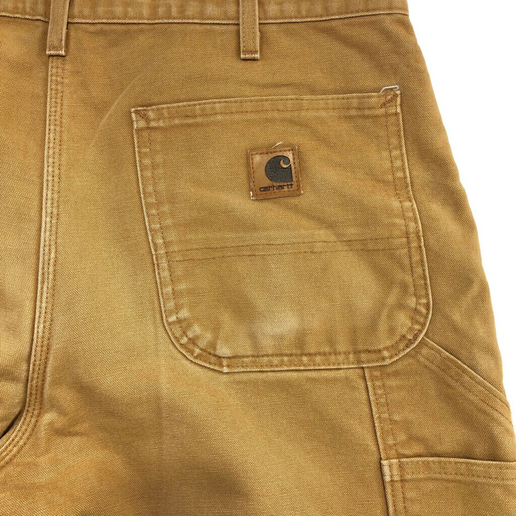 USA製 Carhartt カーハート ダック ペインターパンツ ブラウン(メンズ W34 L32)中古 古着 U8281