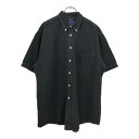IZOD アイゾッド ボタンダウン リネンシャツ ブラック(メンズ L)中古 古着 U8577(4)