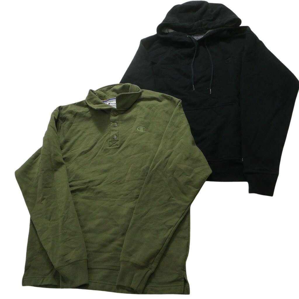 古着卸 まとめ売り チャンピオン Champion スウェット 7枚セット (メンズ M ) フルジップ フーディー ポロ 無地 目あり 中古 古着 NB2891