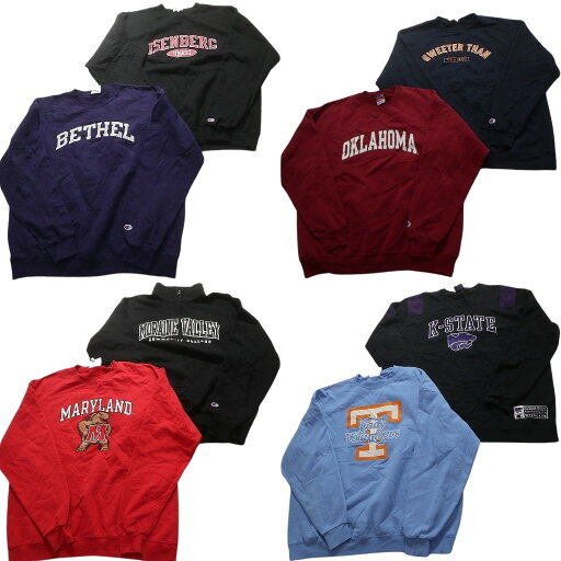 古着卸 まとめ売り チャンピオン Champion カレッジ スウェット 8枚セット (メンズ XL /2XL ) ハーフジップ チームロゴ 中古 古着 NB2908 古着卸 まとめ売り チャンピオン Champion カレッジ スウェット 8枚セット (メンズ XL /2XL ) ハーフジップ チームロゴ 中古 古着 NB2908