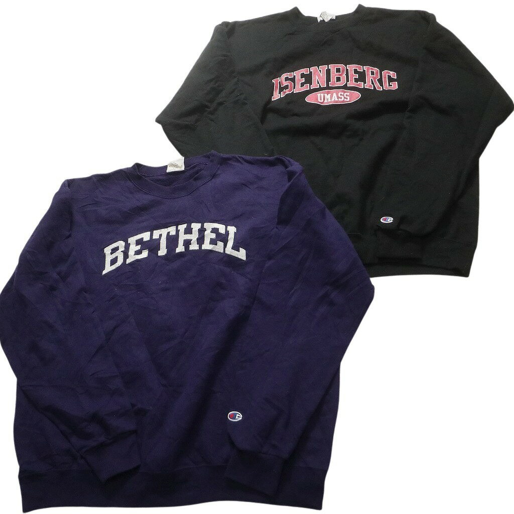 古着卸 まとめ売り チャンピオン Champion カレッジ スウェット 8枚セット (メンズ XL /2XL ) ハーフジップ チームロゴ 中古 古着 NB2908