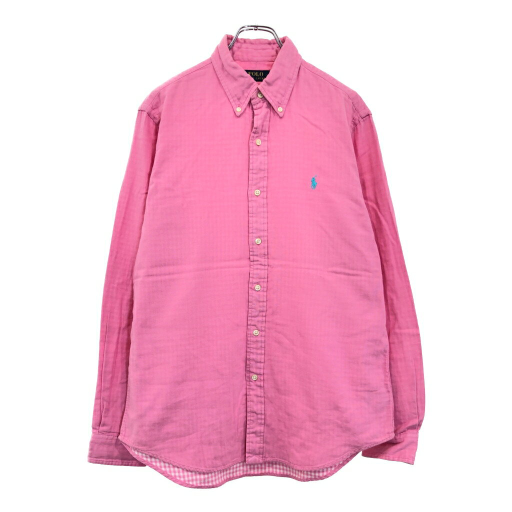 Polo by Ralph Lauren ポロ ラルフローレン ボタンダウンシャツ ピンク(メンズ M)中古 古着 U8598