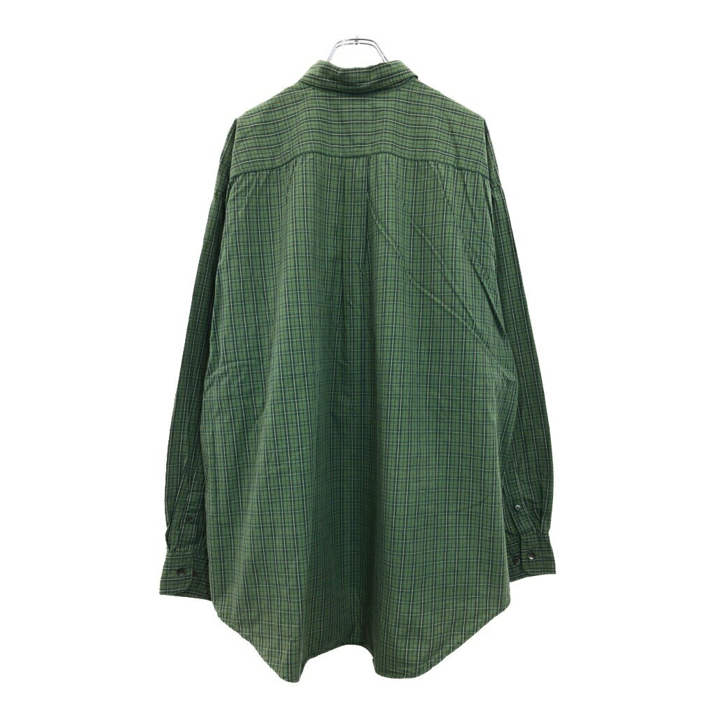 00年代 GAP ギャップ 長袖シャツ 大きいサイズ チェック グリーン(メンズ XXL)中古 古着 U8603