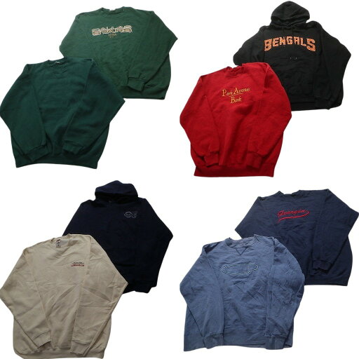 古着卸 まとめ売り オールド スウェット 8枚セット (メンズ XL ) フルーツオブザルーム LEE アーチロゴ 英文字 中古 古着 NB3324 古着卸 まとめ売り オールド スウェット 8枚セット (メンズ XL ) フルーツオブザルーム LEE アーチロゴ 英文字 中古 古着 NB3324
