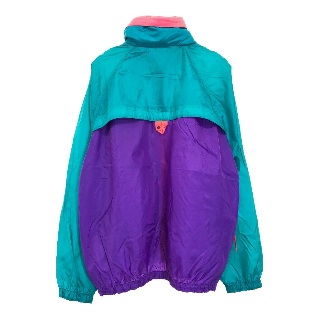 90年代 Columbia コロンビア ナイロンジャケット アウトドア パープル(メンズ L)中古 古着 U8829