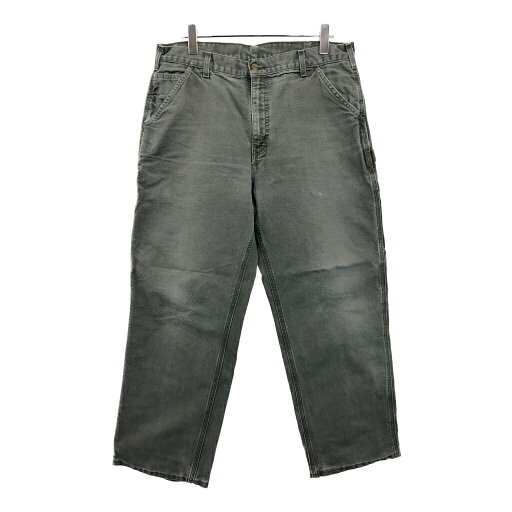 Carhartt カーハート ダック ペインターパンツ カーキ(メンズ W36 L32)中古 古着 U8957 Carhartt カーハート ダック ペインターパンツ カーキ(メンズ W36 L32)中古 古着 U8957