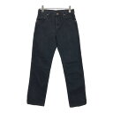 90年代 USA製 Wrangler ラングラー デニムパンツ ブラック(メンズ W30 L32)中古 古着 U9466(4)
