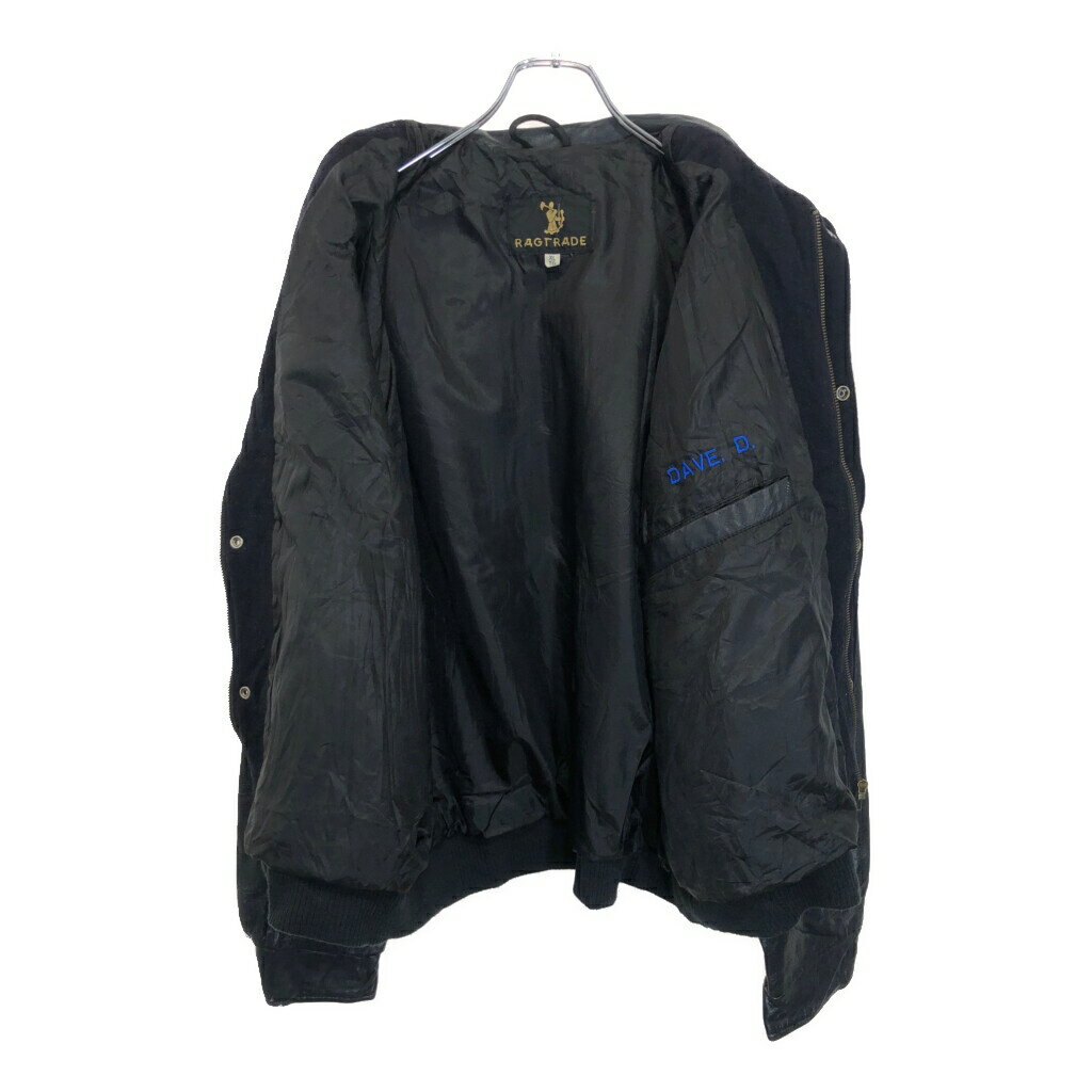 90年代 カナダ製 RAGTRADE CLUB JACKET クラブジャケット ネイビー(メンズ XL)中古 古着 V0050