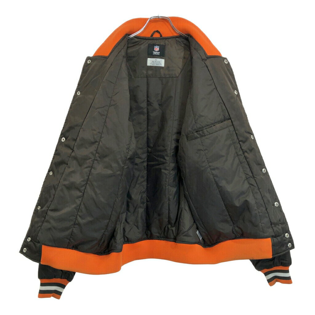デッドストック NFL クリーヴランド・ブラウンズ スタジアムジャケット プロチーム アメフト ブラウン(メンズ XL)中古 古着 V0214